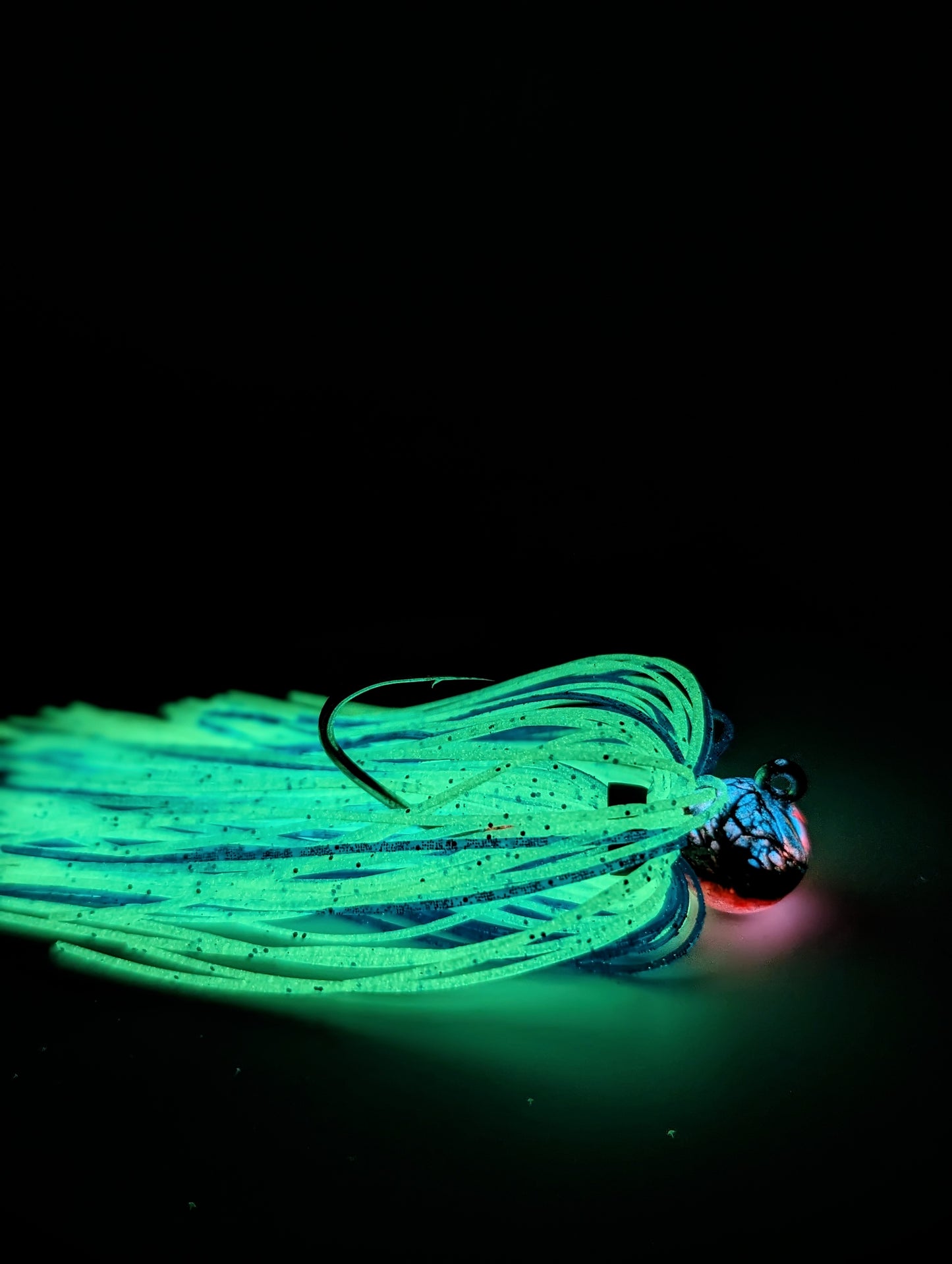 "Rea-Burb" (UV Red/Blue) - Reaper Sickle Hook Skirt Jig