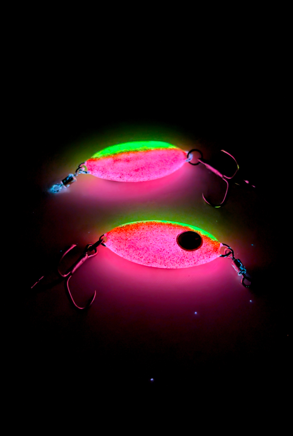 "High-Vis Barbie" - 5/8oz - 'This-Needs-A-Name' Jigging Spoon