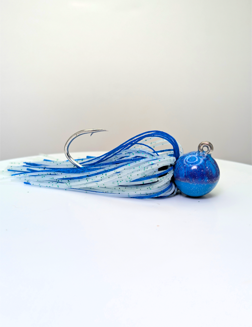 "Blue-E" -  Reaper Sickle Hook Skirt Jig