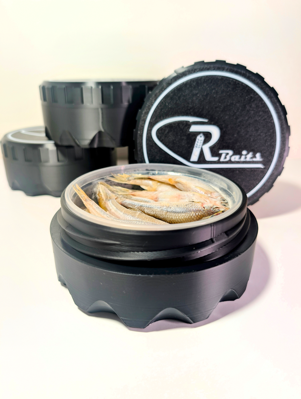 Minnow Bait Container V3 - Black/White