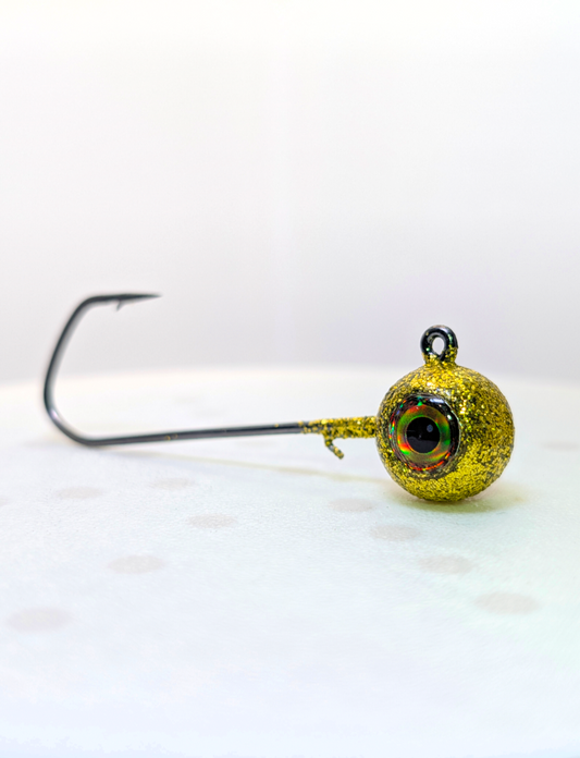 Predator Eyeball Jig - "Golden Glitter"